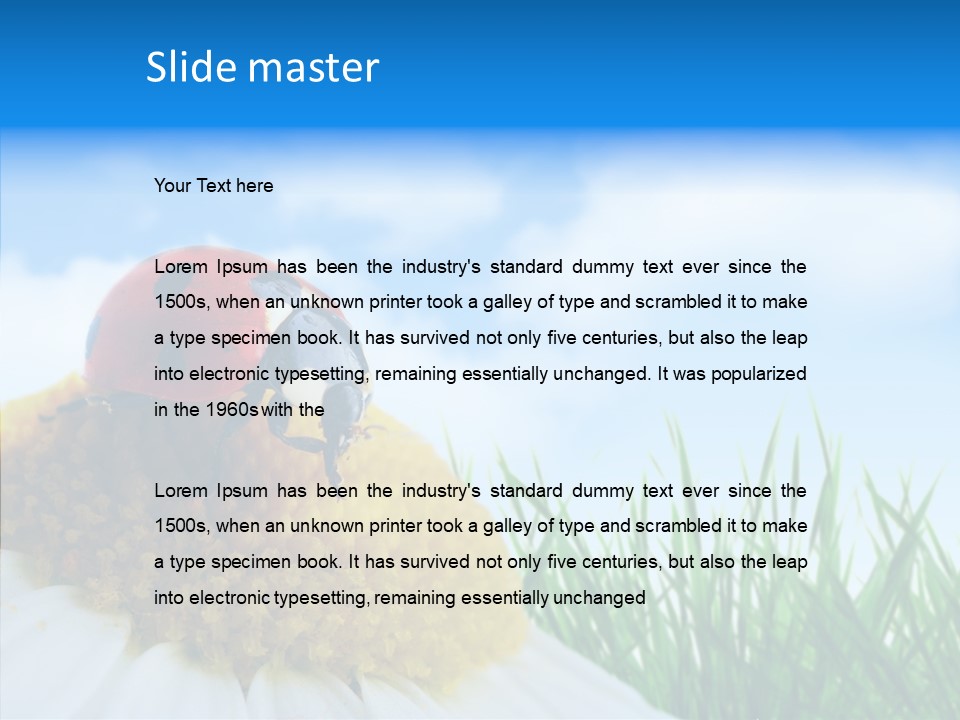 Spring Background Macro PowerPoint Template