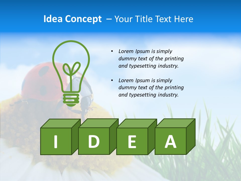 Spring Background Macro PowerPoint Template