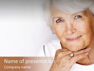 Pretty Grandmother Mature PowerPoint Template