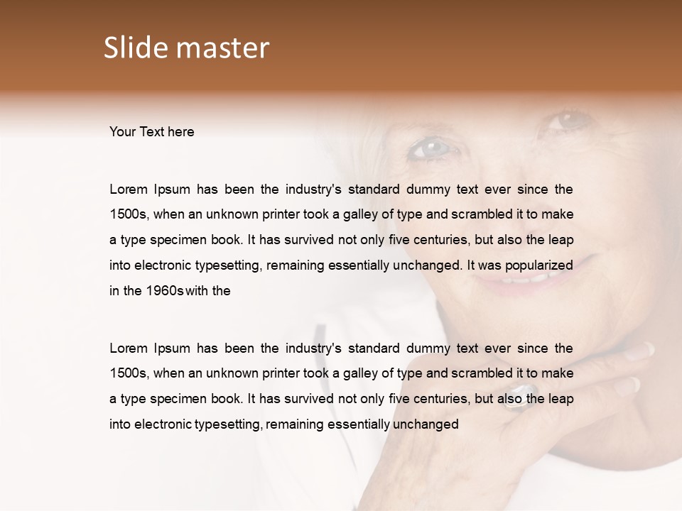 Pretty Grandmother Mature PowerPoint Template