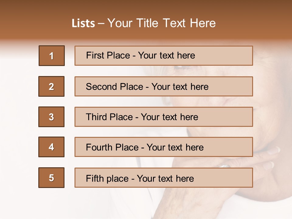 Pretty Grandmother Mature PowerPoint Template