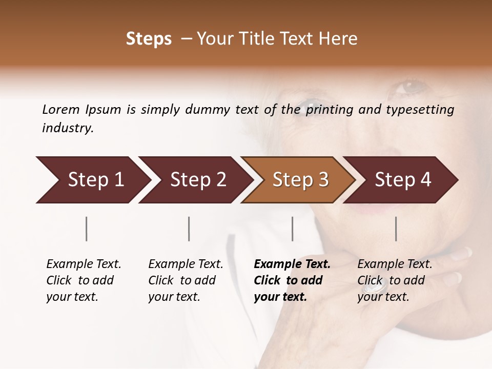 Pretty Grandmother Mature PowerPoint Template