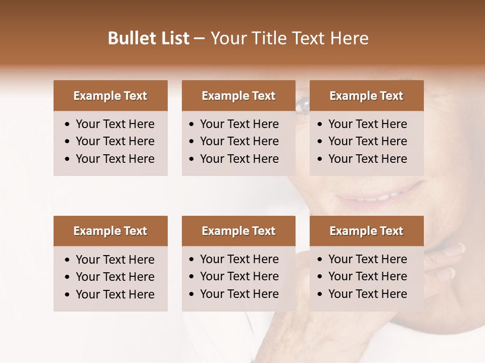 Pretty Grandmother Mature PowerPoint Template