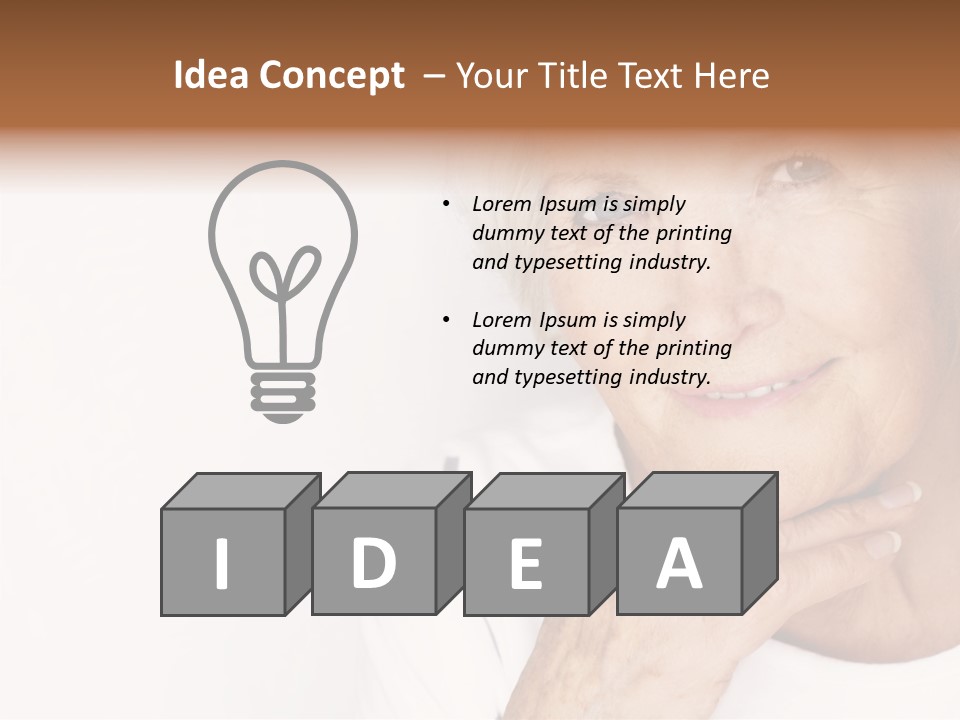 Pretty Grandmother Mature PowerPoint Template