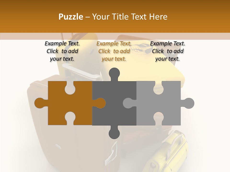 Modern Luggage Handle PowerPoint Template