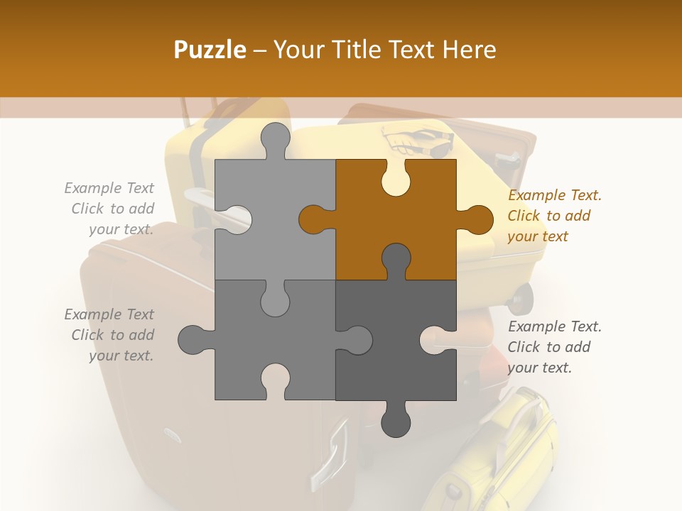 Modern Luggage Handle PowerPoint Template