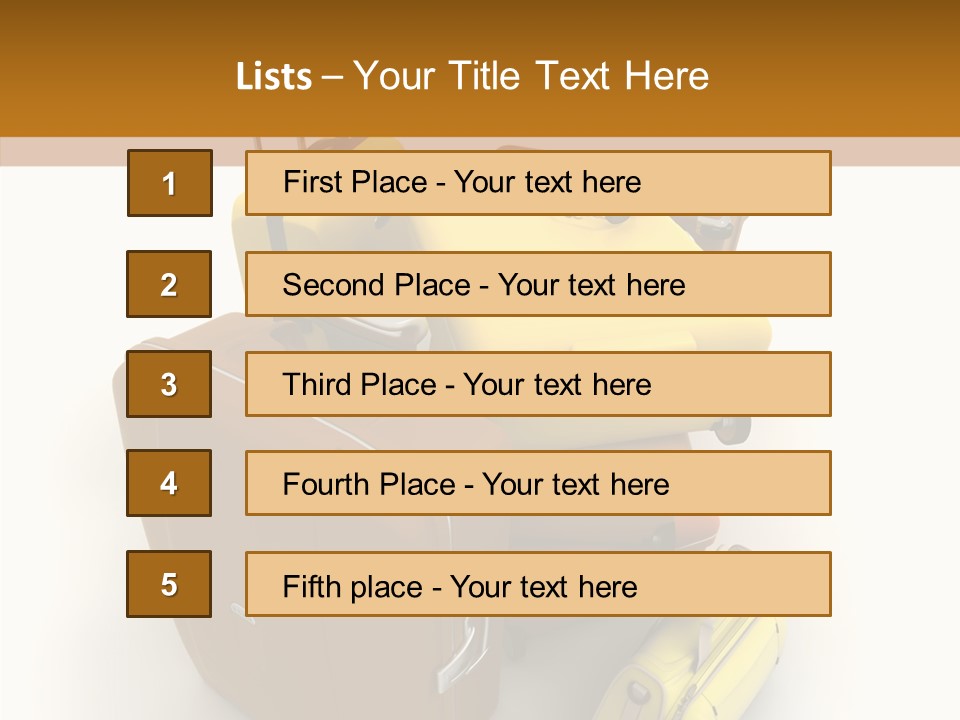 Modern Luggage Handle PowerPoint Template