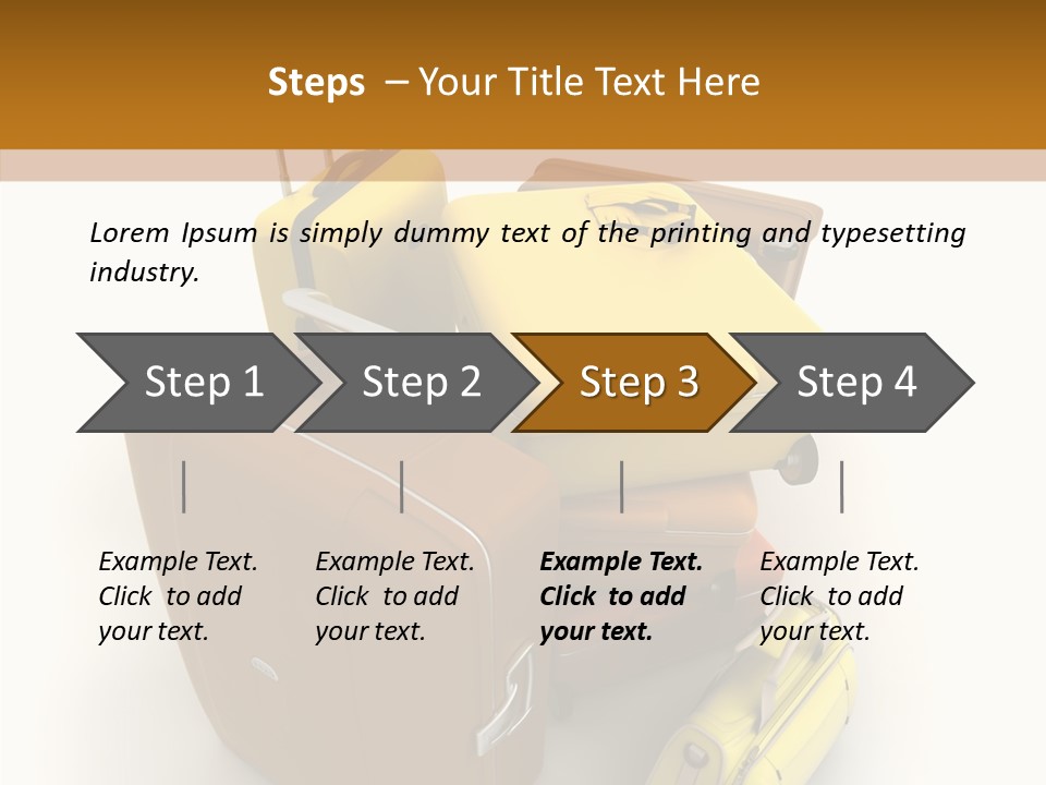 Modern Luggage Handle PowerPoint Template