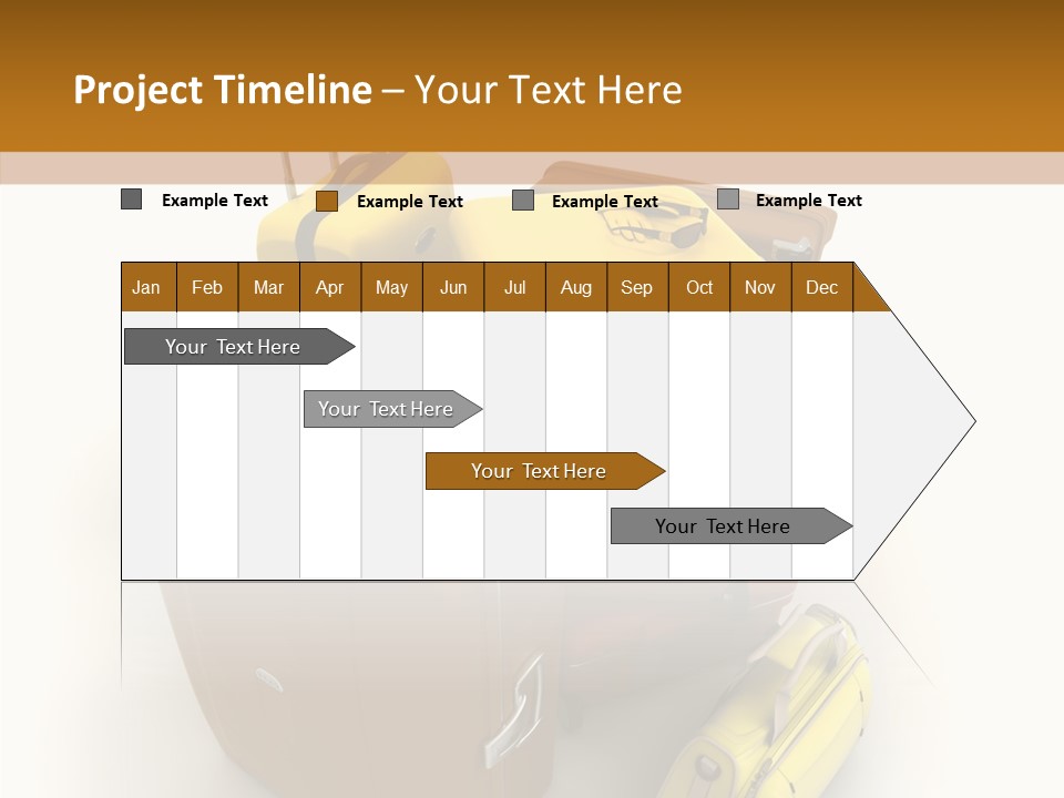 Modern Luggage Handle PowerPoint Template