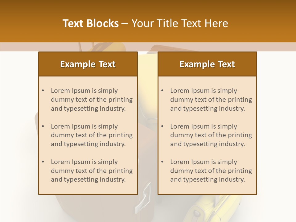 Modern Luggage Handle PowerPoint Template