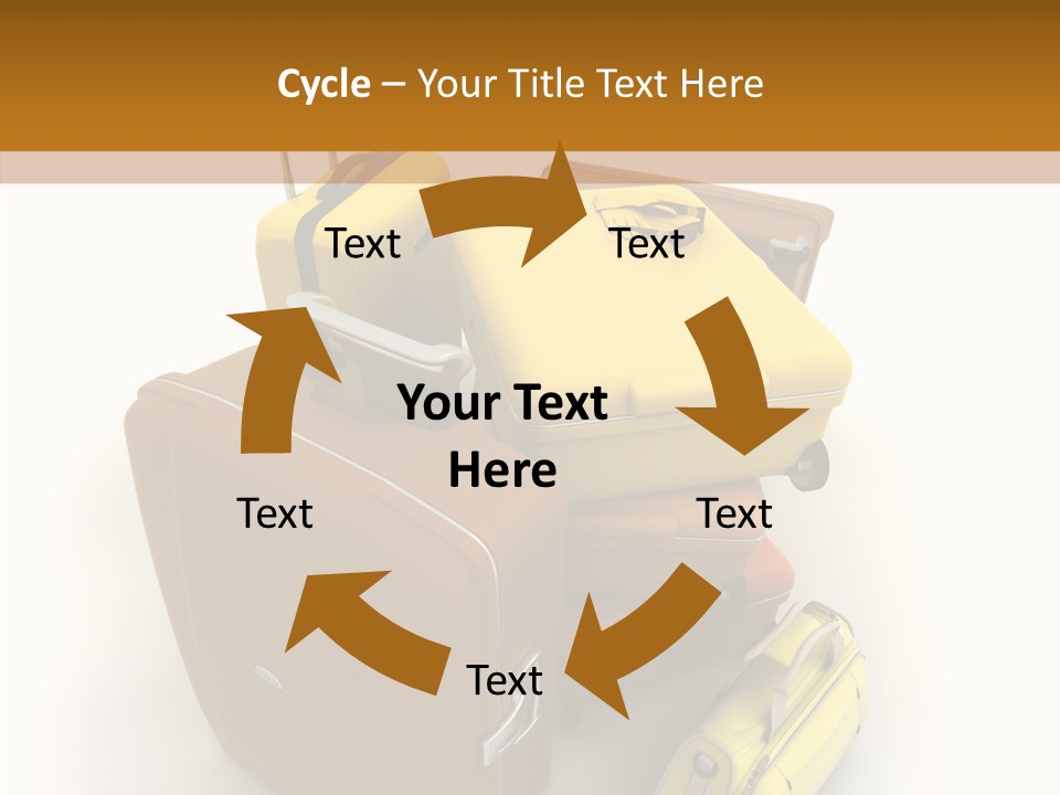 Modern Luggage Handle PowerPoint Template