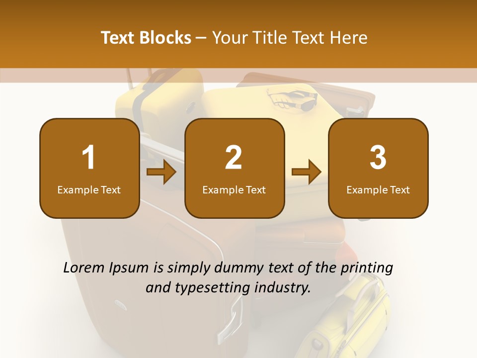 Modern Luggage Handle PowerPoint Template