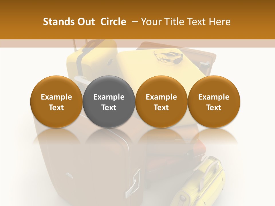 Modern Luggage Handle PowerPoint Template