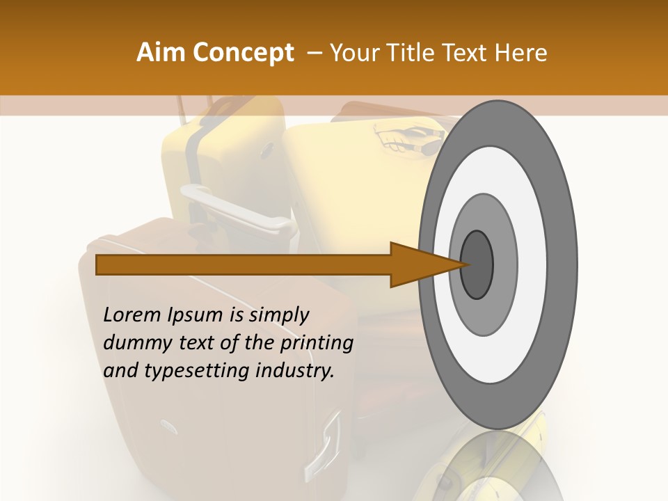 Modern Luggage Handle PowerPoint Template