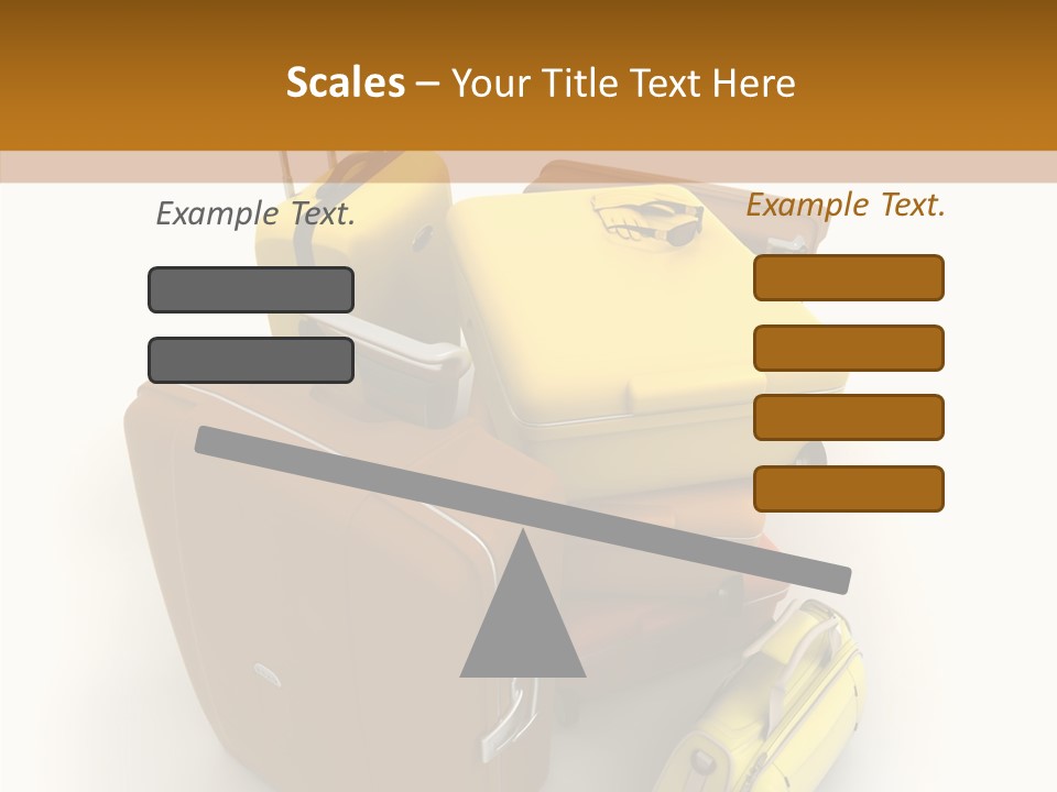 Modern Luggage Handle PowerPoint Template