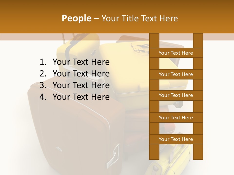 Modern Luggage Handle PowerPoint Template