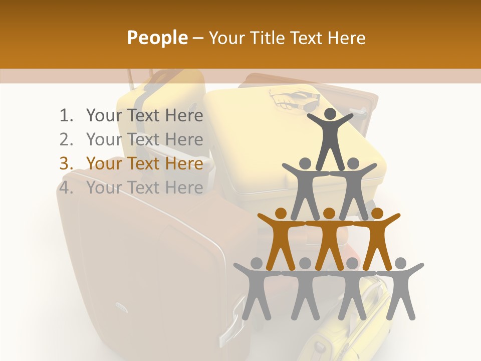 Modern Luggage Handle PowerPoint Template