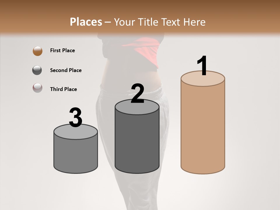 Female Teenage Gymnastics PowerPoint Template