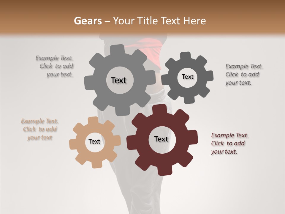 Female Teenage Gymnastics PowerPoint Template