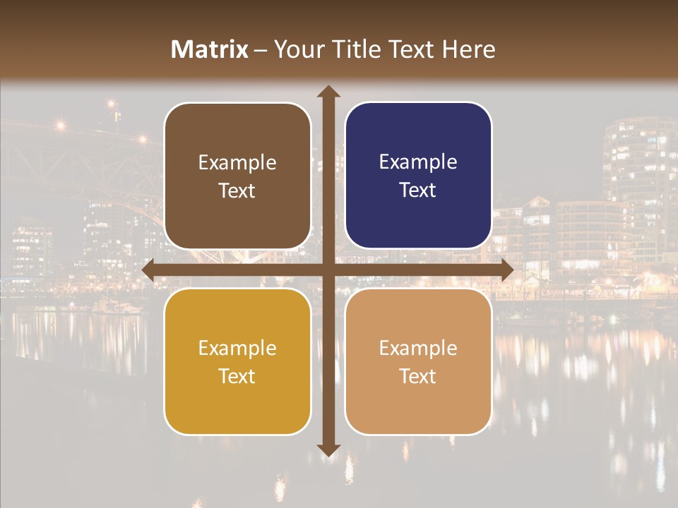 Tourist Attraction Granville Bridge Evening PowerPoint Template