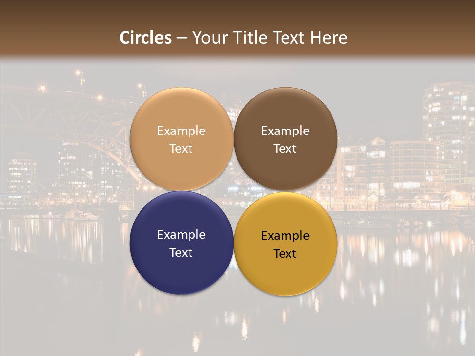 Tourist Attraction Granville Bridge Evening PowerPoint Template