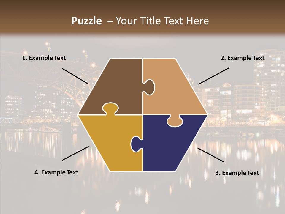 Tourist Attraction Granville Bridge Evening PowerPoint Template