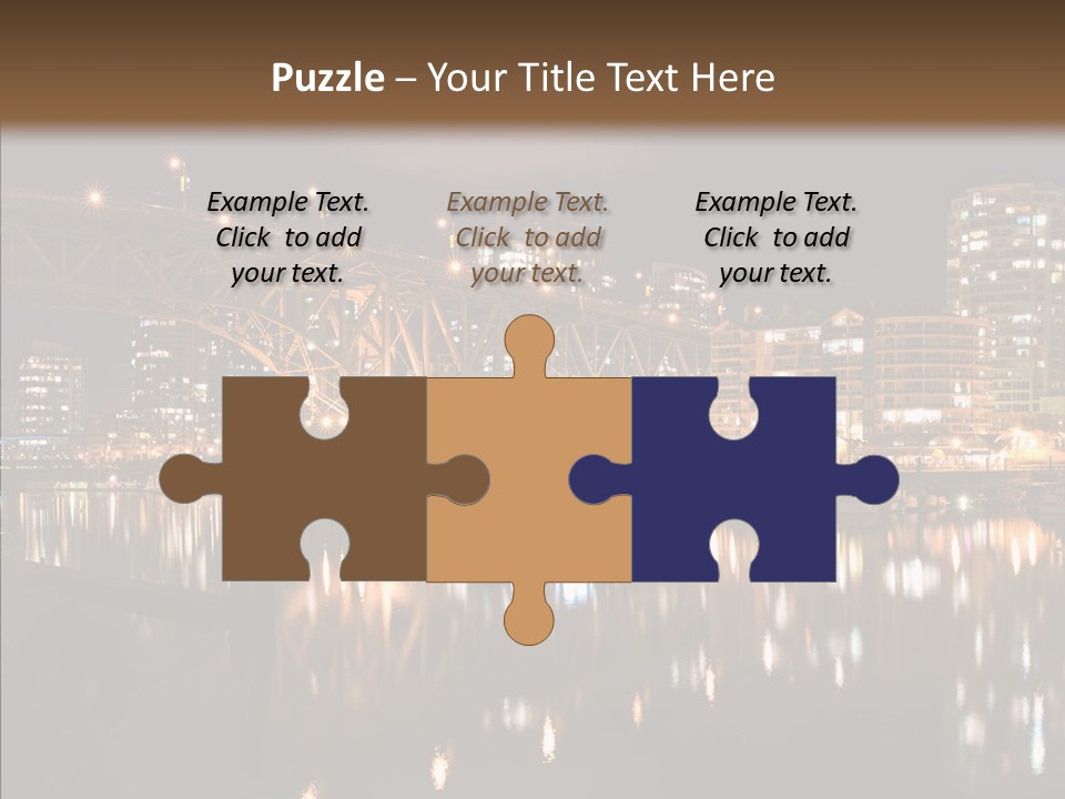 Tourist Attraction Granville Bridge Evening PowerPoint Template