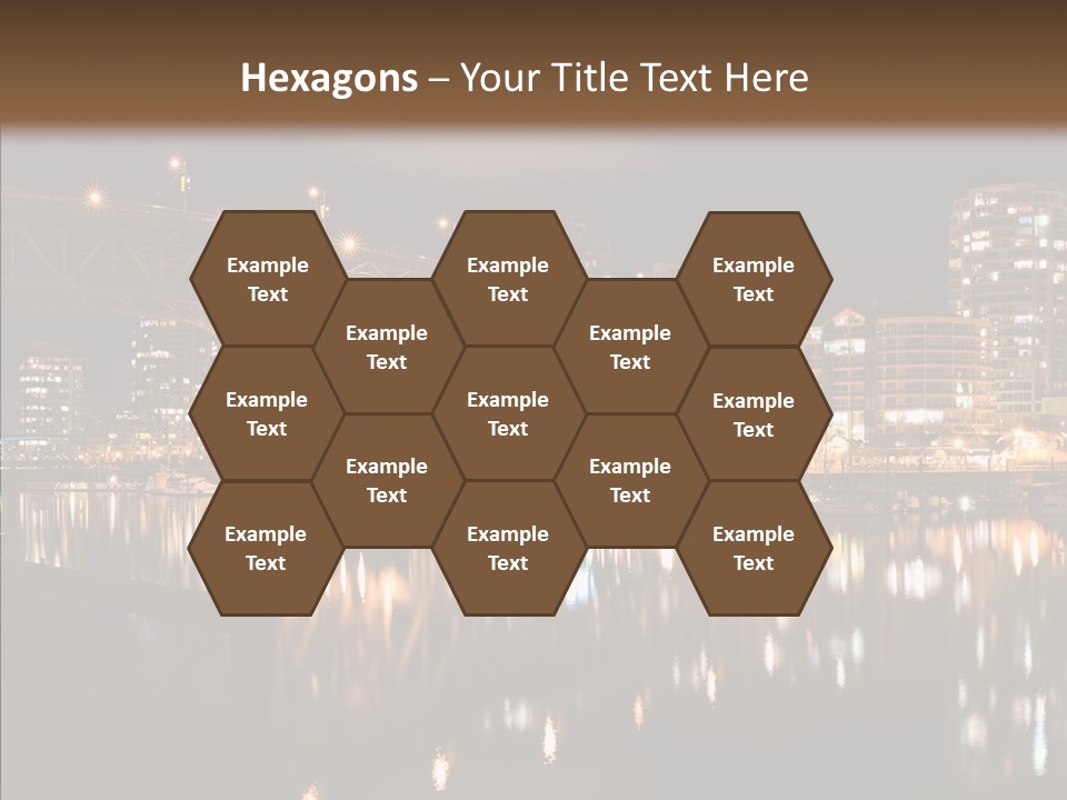 Tourist Attraction Granville Bridge Evening PowerPoint Template