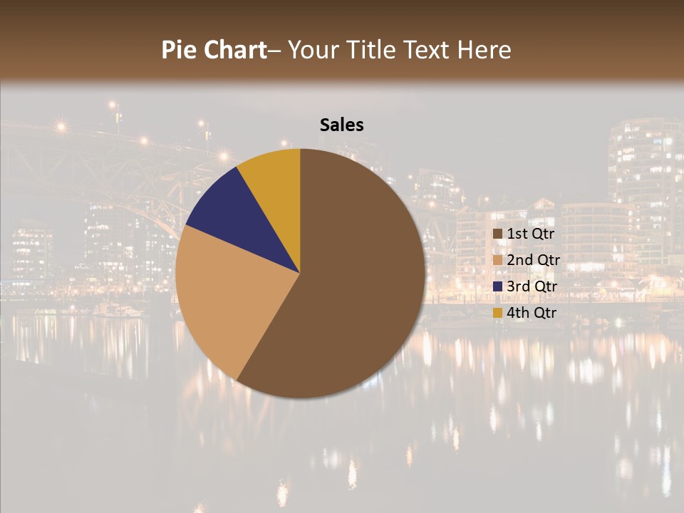 Tourist Attraction Granville Bridge Evening PowerPoint Template