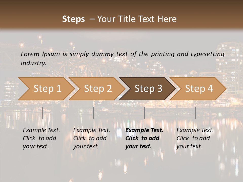 Tourist Attraction Granville Bridge Evening PowerPoint Template