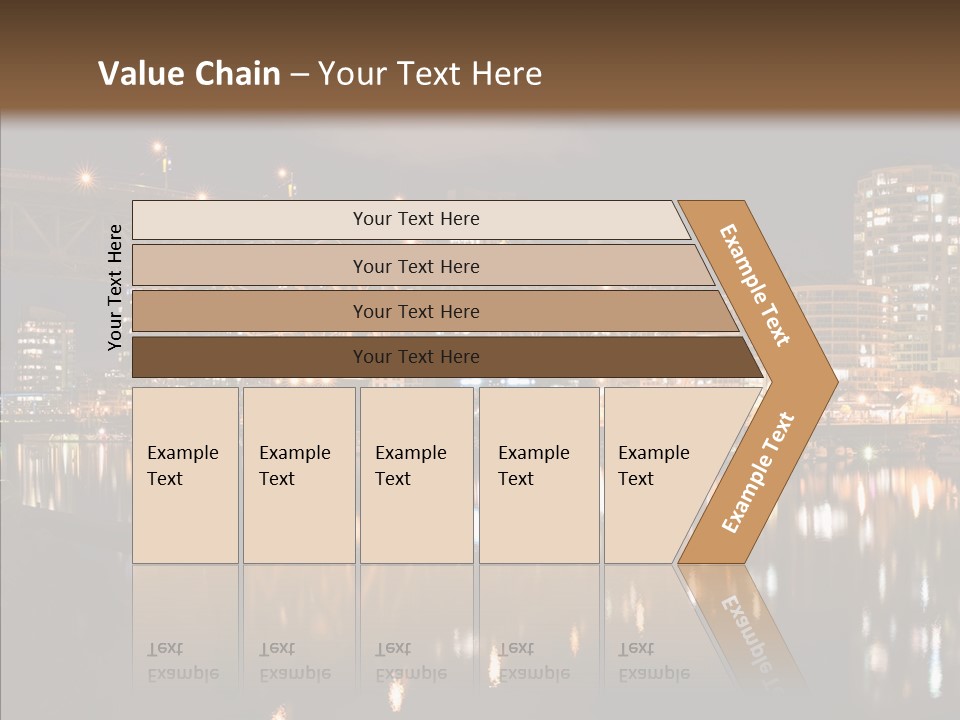Tourist Attraction Granville Bridge Evening PowerPoint Template