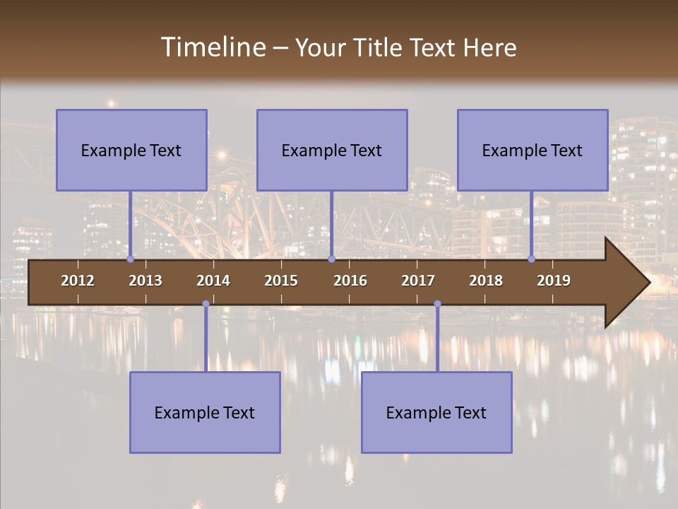 Tourist Attraction Granville Bridge Evening PowerPoint Template