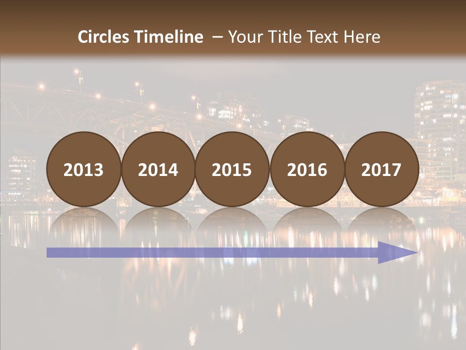 Tourist Attraction Granville Bridge Evening PowerPoint Template