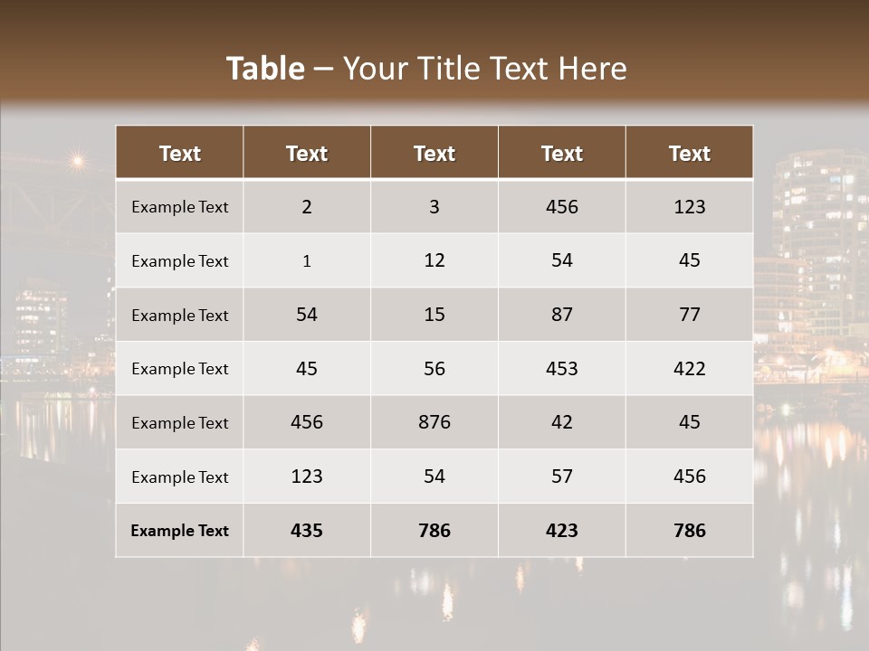 Tourist Attraction Granville Bridge Evening PowerPoint Template