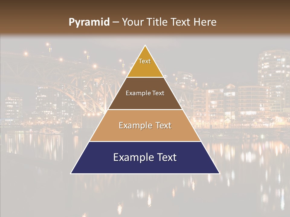 Tourist Attraction Granville Bridge Evening PowerPoint Template