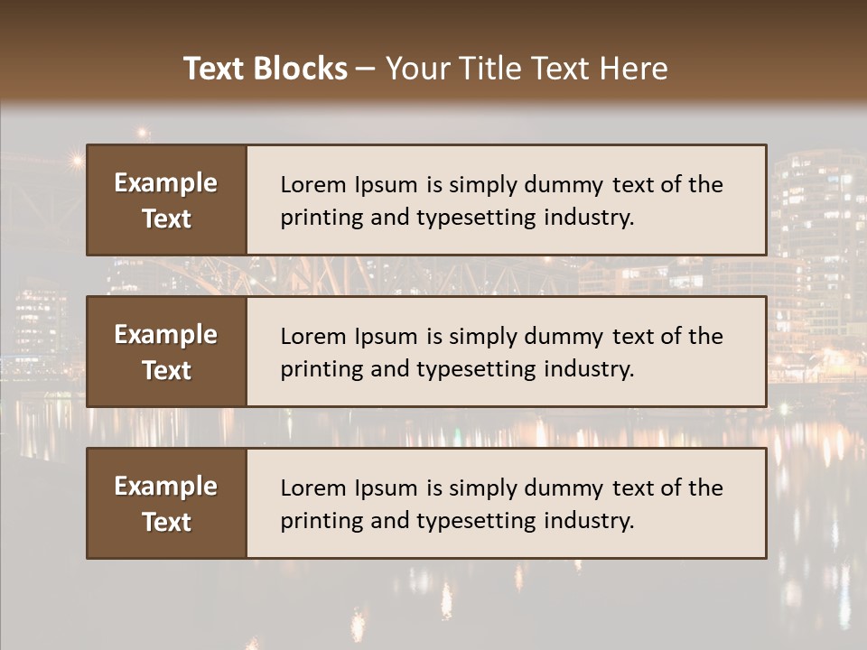 Tourist Attraction Granville Bridge Evening PowerPoint Template