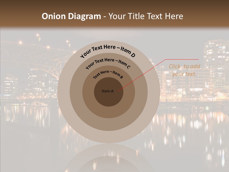 Tourist Attraction Granville Bridge Evening PowerPoint Template