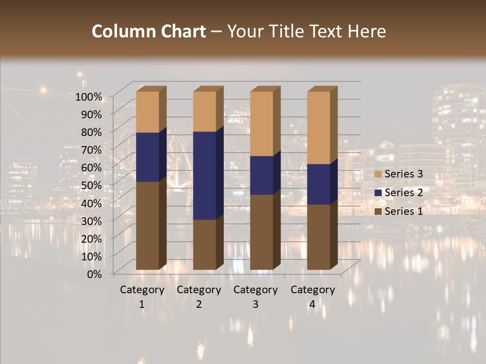 Tourist Attraction Granville Bridge Evening PowerPoint Template