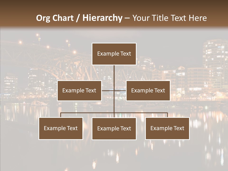 Tourist Attraction Granville Bridge Evening PowerPoint Template