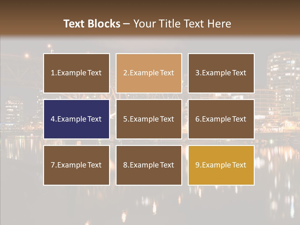 Tourist Attraction Granville Bridge Evening PowerPoint Template