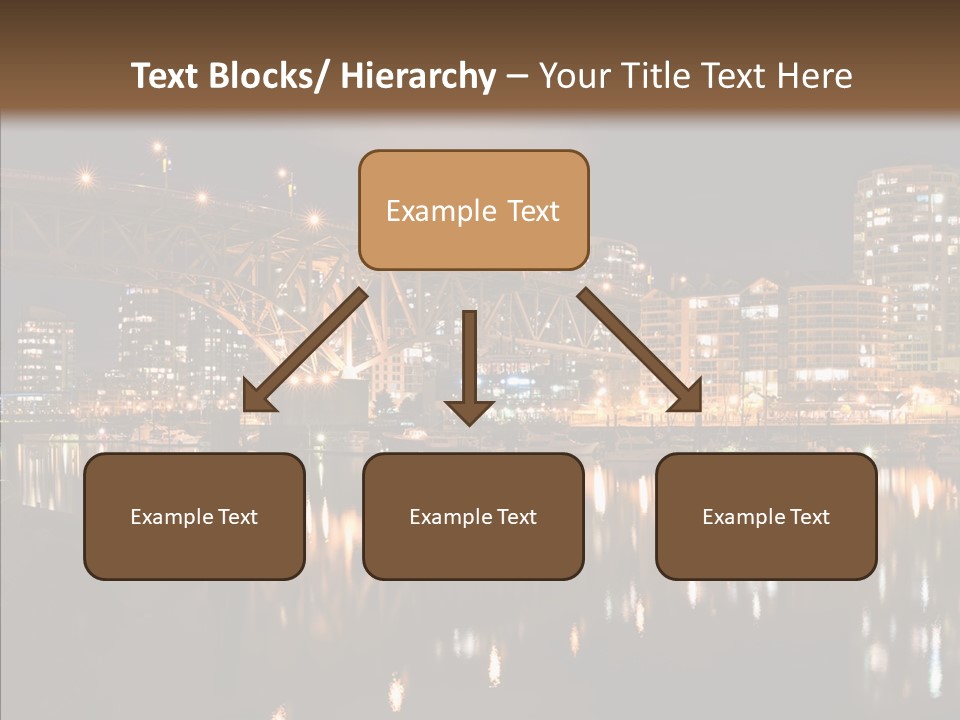 Tourist Attraction Granville Bridge Evening PowerPoint Template