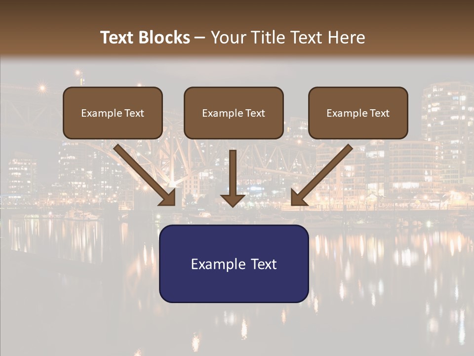 Tourist Attraction Granville Bridge Evening PowerPoint Template