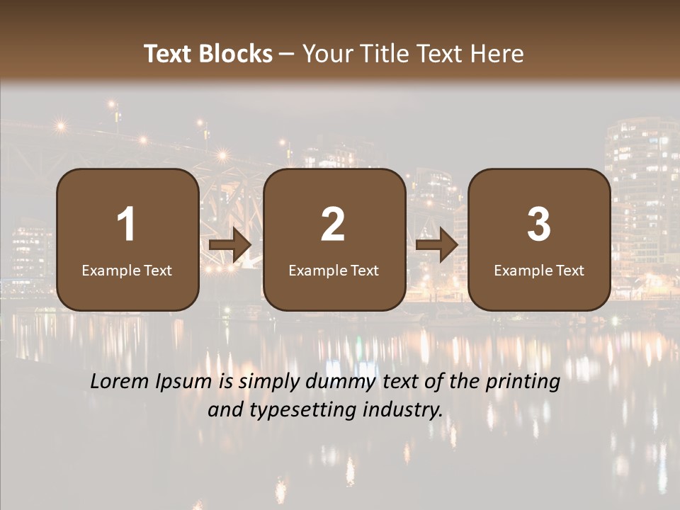 Tourist Attraction Granville Bridge Evening PowerPoint Template