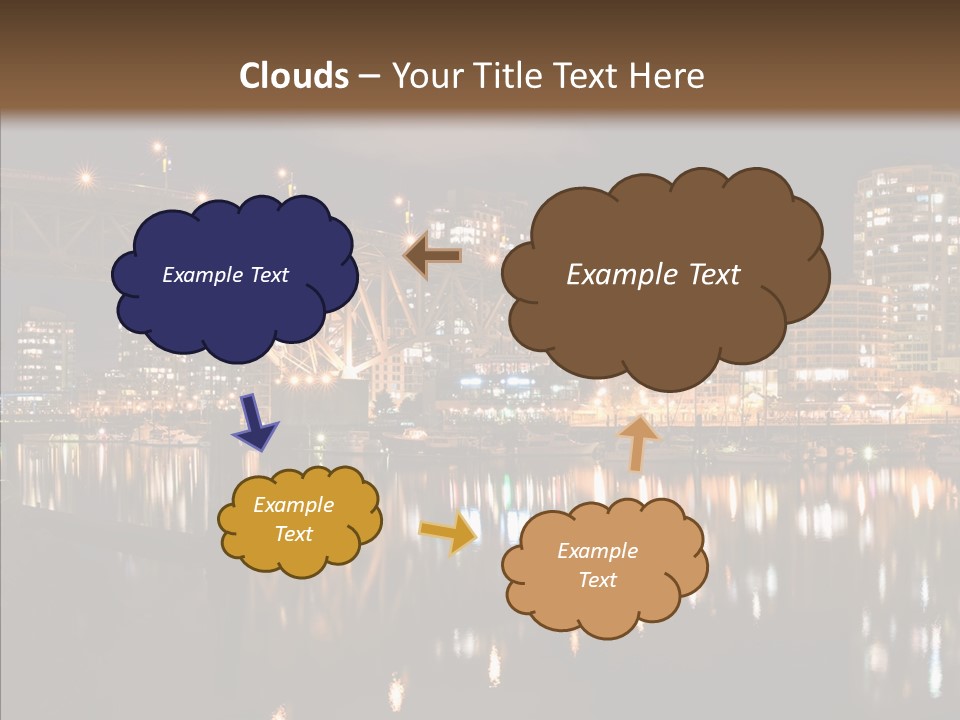 Tourist Attraction Granville Bridge Evening PowerPoint Template