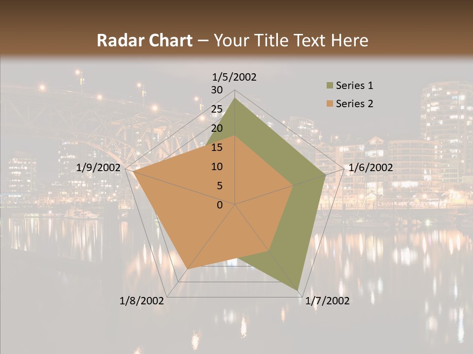 Tourist Attraction Granville Bridge Evening PowerPoint Template