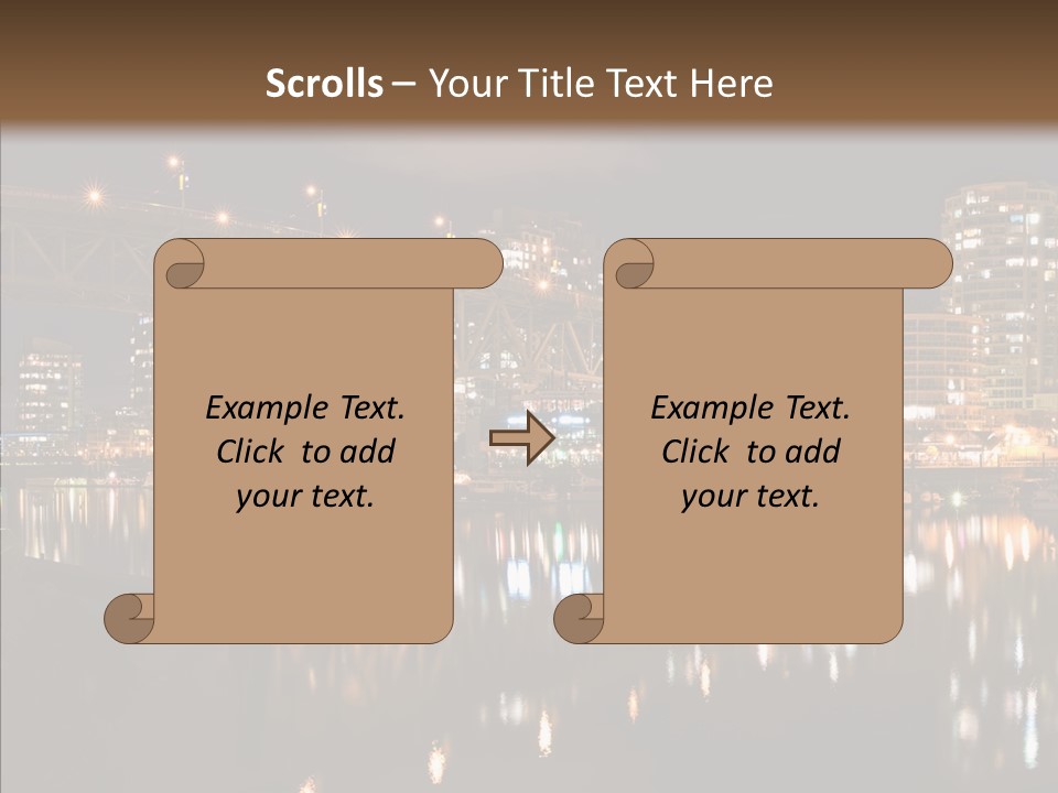 Tourist Attraction Granville Bridge Evening PowerPoint Template