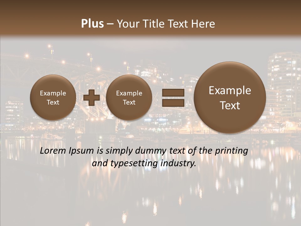 Tourist Attraction Granville Bridge Evening PowerPoint Template