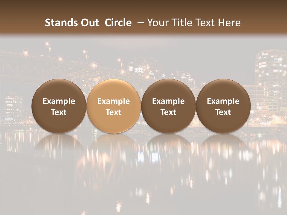 Tourist Attraction Granville Bridge Evening PowerPoint Template