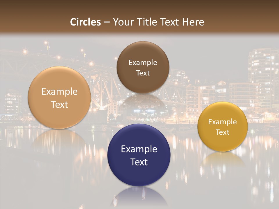 Tourist Attraction Granville Bridge Evening PowerPoint Template