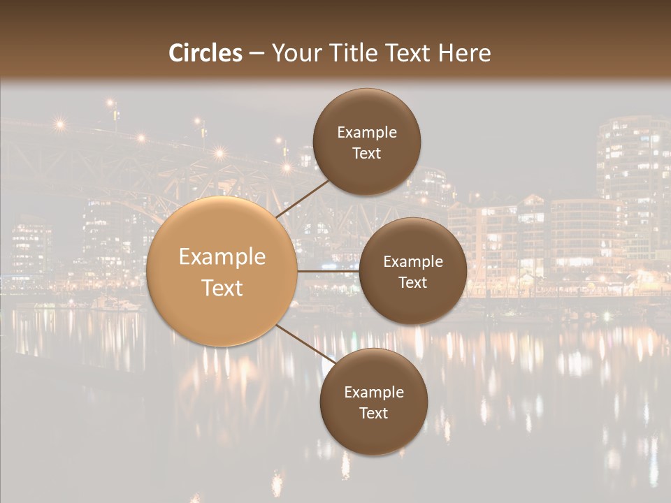 Tourist Attraction Granville Bridge Evening PowerPoint Template